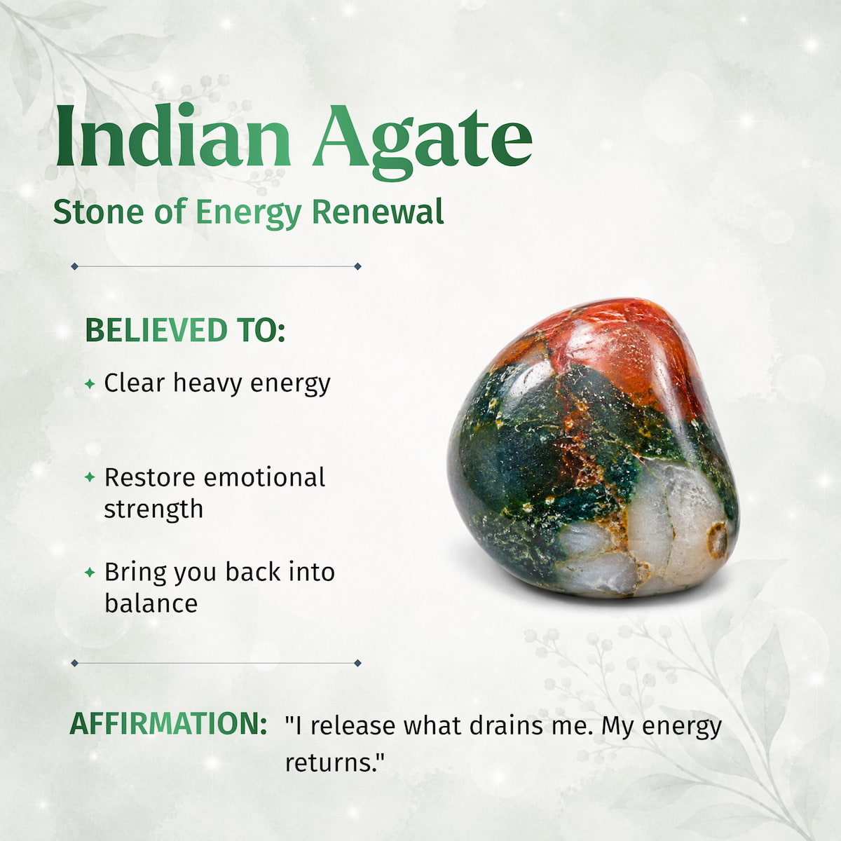 Pulsera de Energía | Ágata India Natural – Equilibrio & Vitalidad