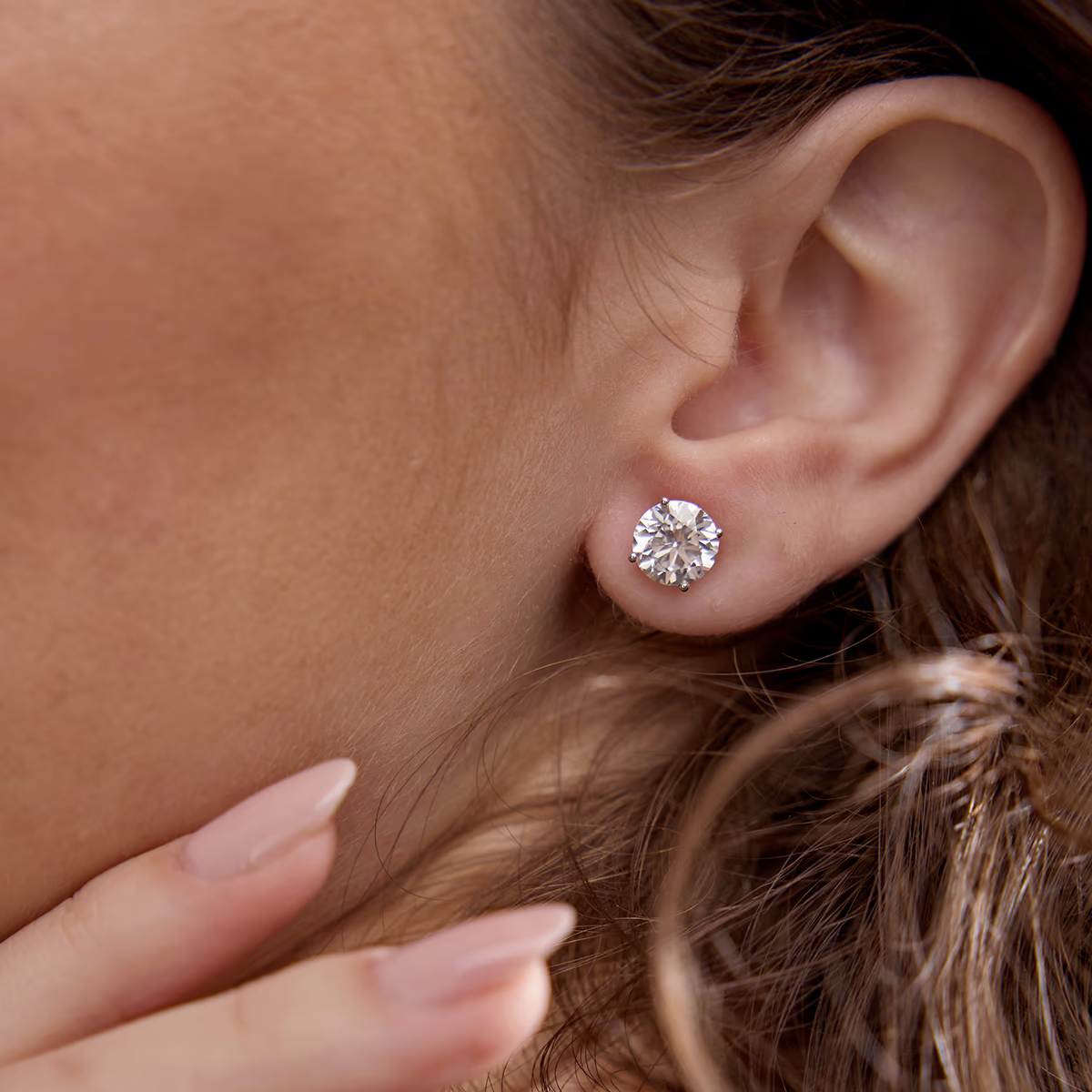 Aretes de Diamante de Laboratorio 4 CTW | Oro 14K Blanco o Amarillo – Certificados AGI