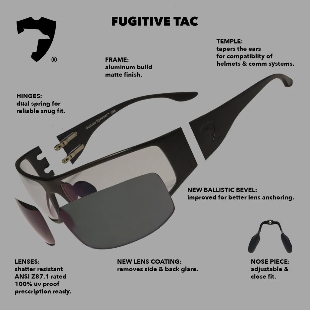 Fugitive TAC Black / Pathfinder 5.0 Transition - ANSI Z87.1-2015