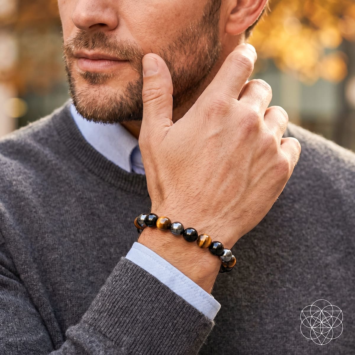 Pulsera Triple Protección | Hematita, Obsidiana Negra & Ojo de Tigre