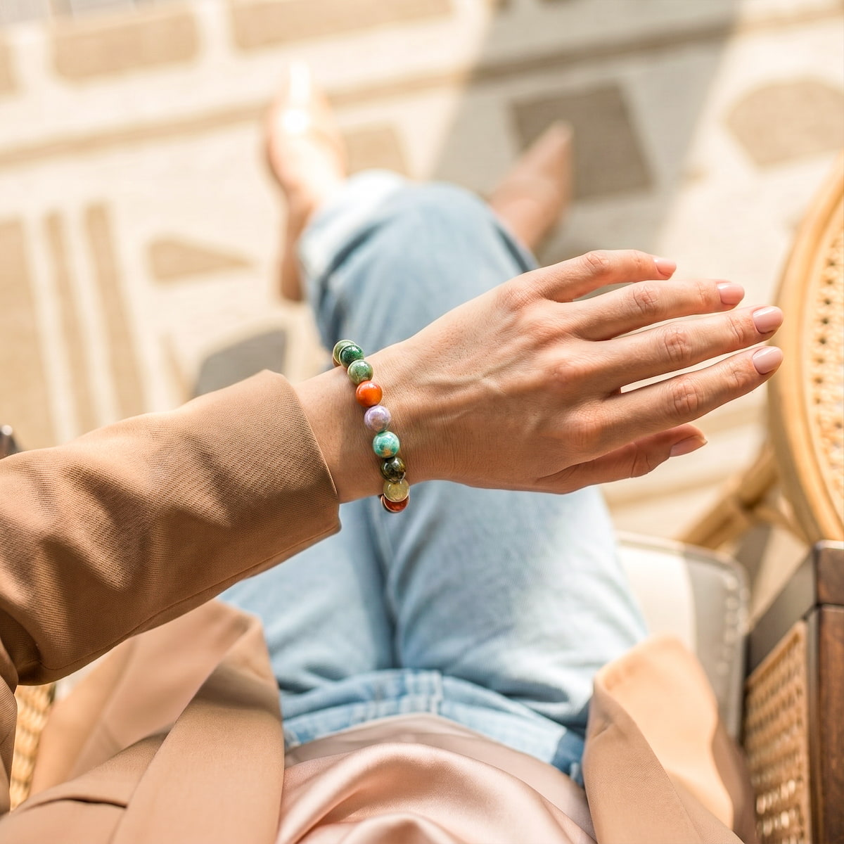 Pulsera de Energía | Ágata India Natural – Equilibrio & Vitalidad