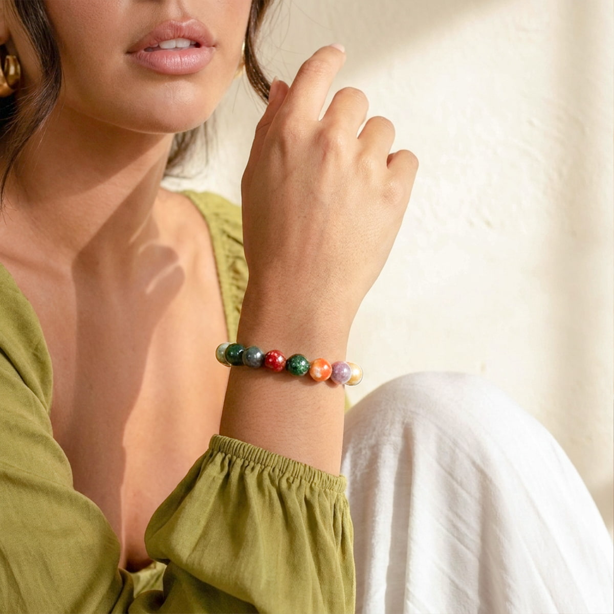 Pulsera de Energía | Ágata India Natural – Equilibrio & Vitalidad