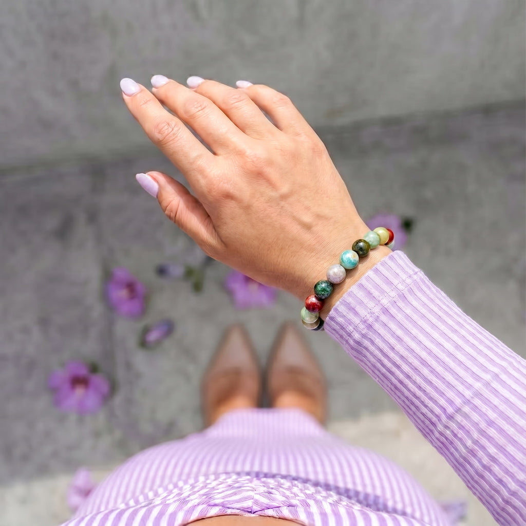 Pulsera de Energía | Ágata India Natural – Equilibrio & Vitalidad