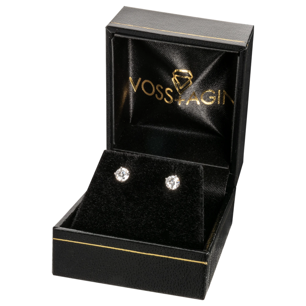 Aretes de Diamante de Laboratorio 4 CTW | Oro 14K Blanco o Amarillo – Certificados AGI