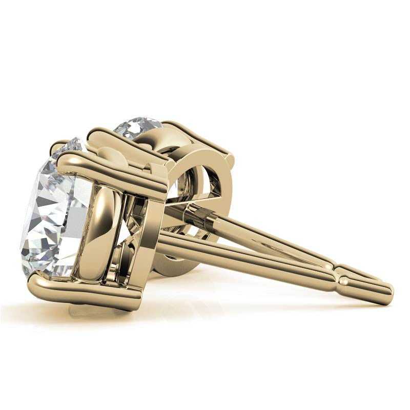 Aretes de Diamante de Laboratorio 4 CTW | Oro 14K Blanco o Amarillo – Certificados AGI