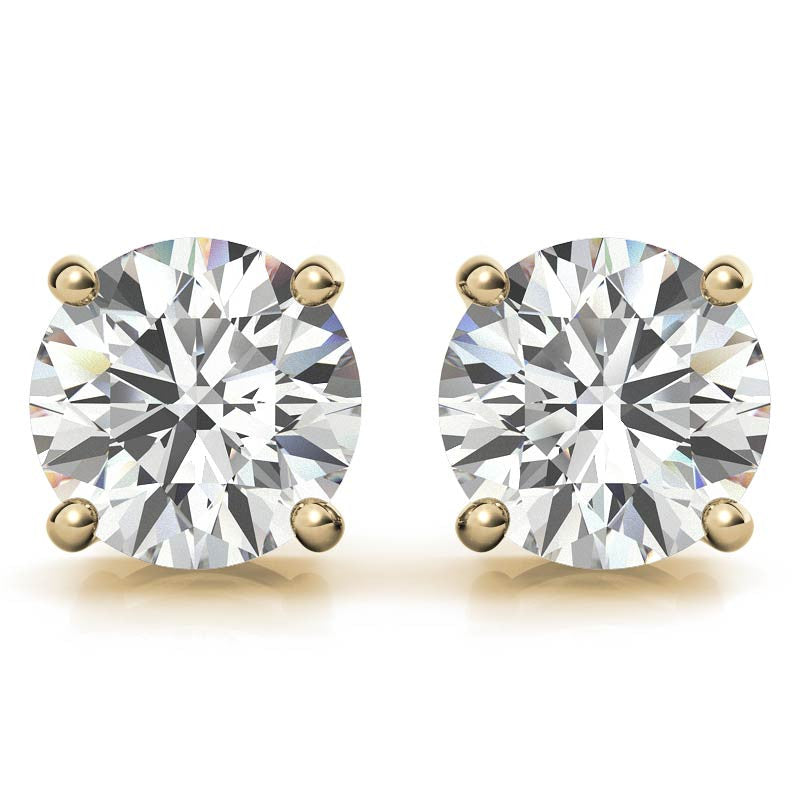 Aretes de Diamante de Laboratorio 4 CTW | Oro 14K Blanco o Amarillo – Certificados AGI