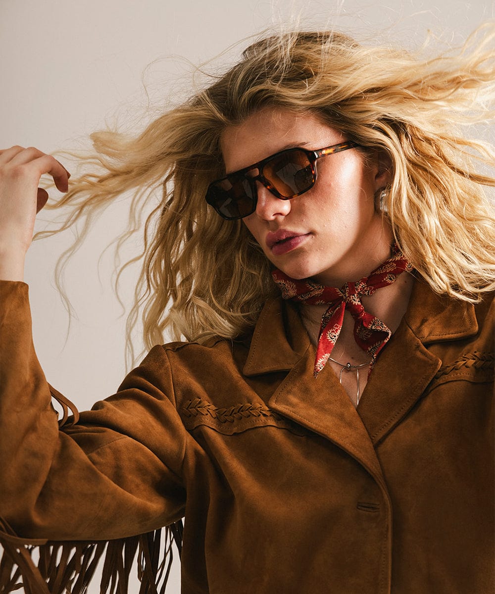 Lentes Aviador Vintage Beau | Estilo Retro de los 70s con Marco Rectangular