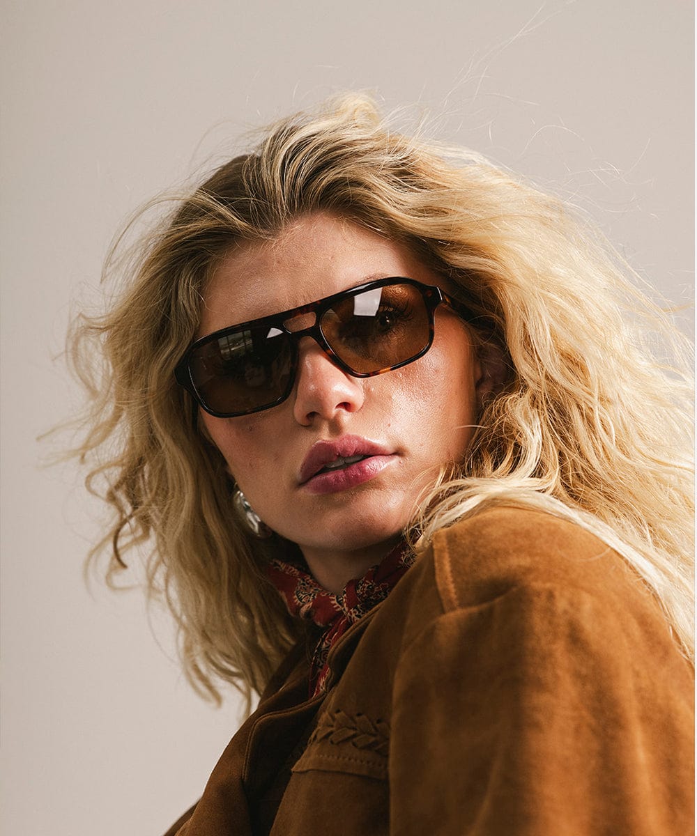 Lentes Aviador Vintage Beau | Estilo Retro de los 70s con Marco Rectangular